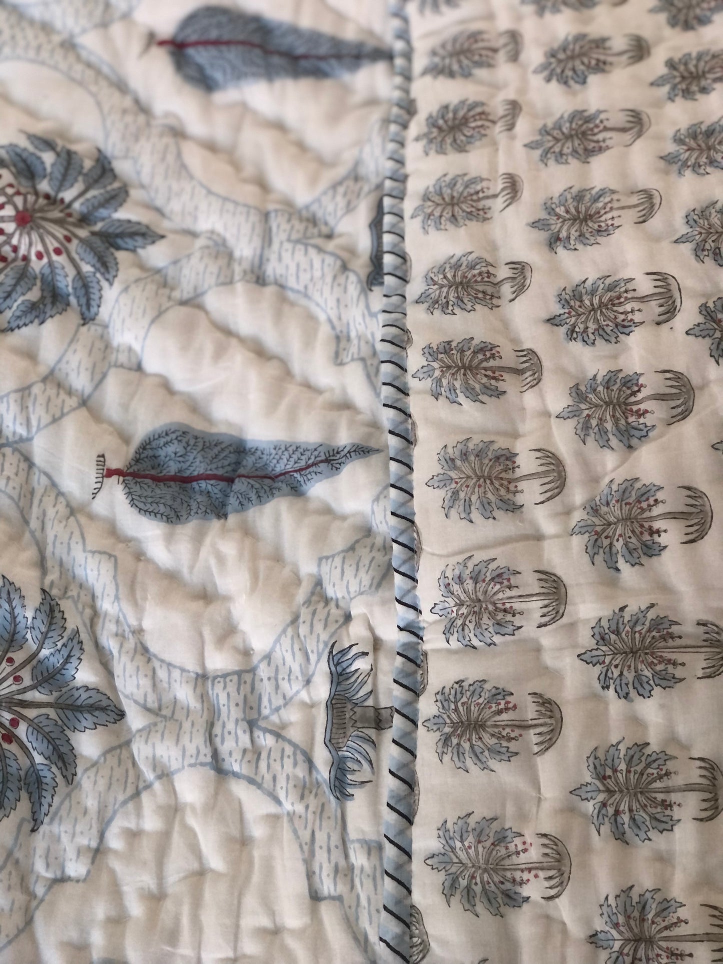 Palm Tree Block Print Quilt