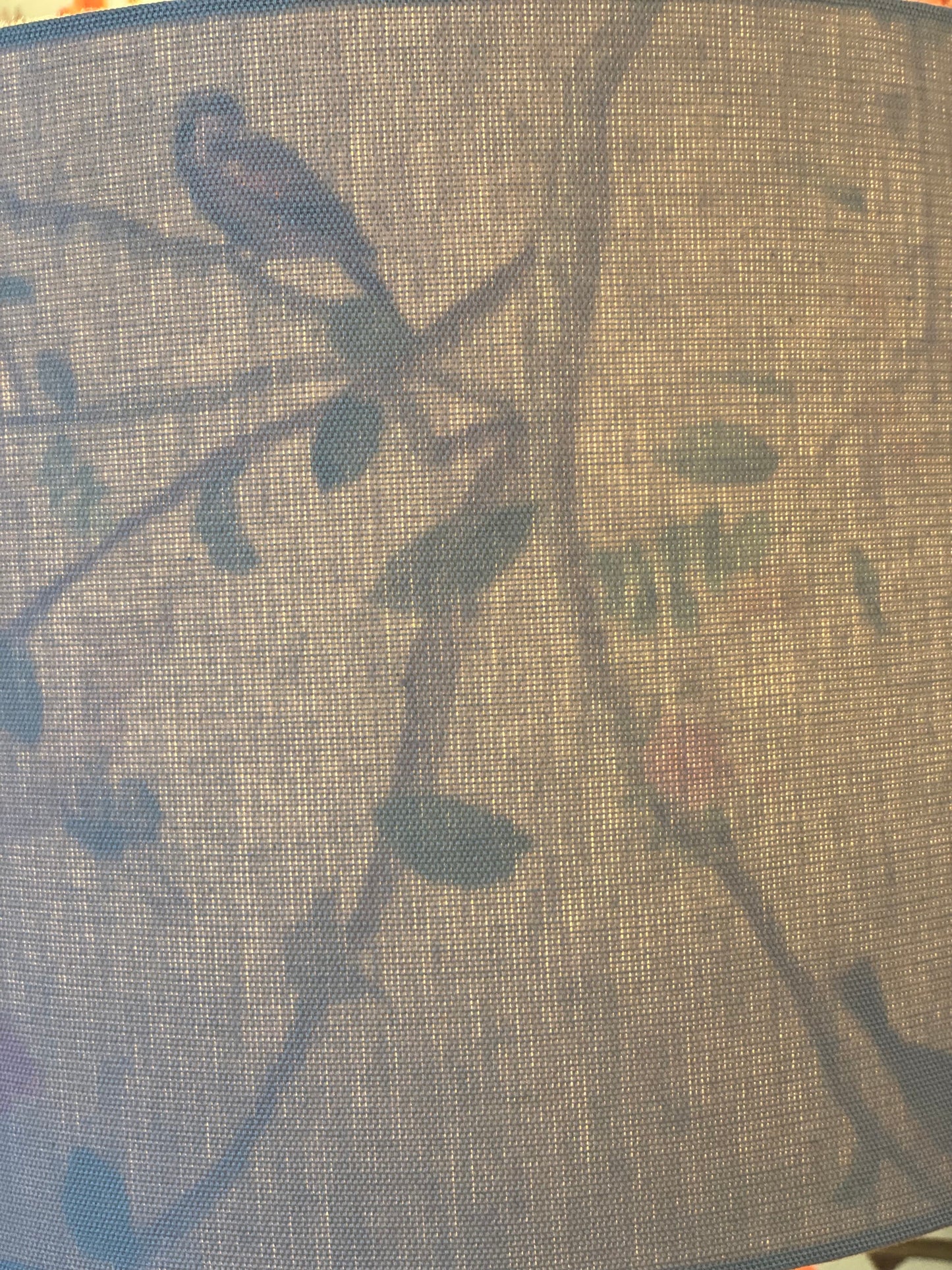 Pale Green Lampshade with Gold Chinoiserie Bird Lining