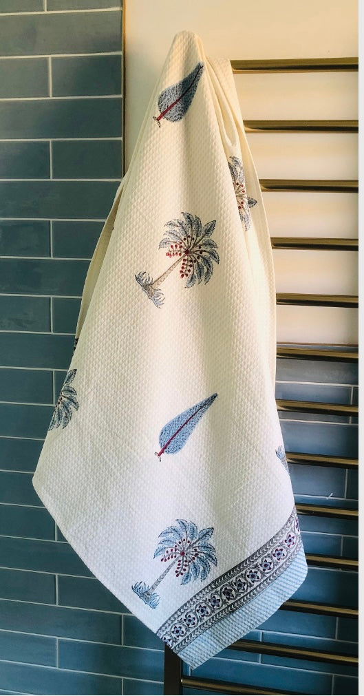 Indian Block Print Beach Towel - The Bamboo Bird