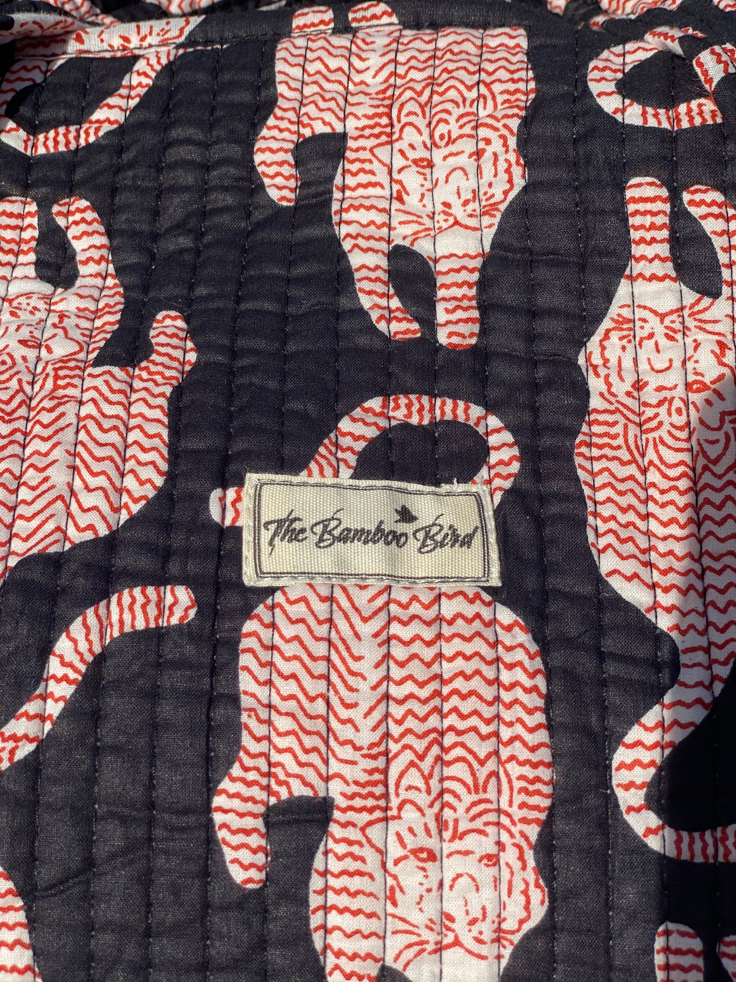 Black Tiger Quilted Weekend Duffel Bag - Stylish Travel Bag | The Bamboo Bird