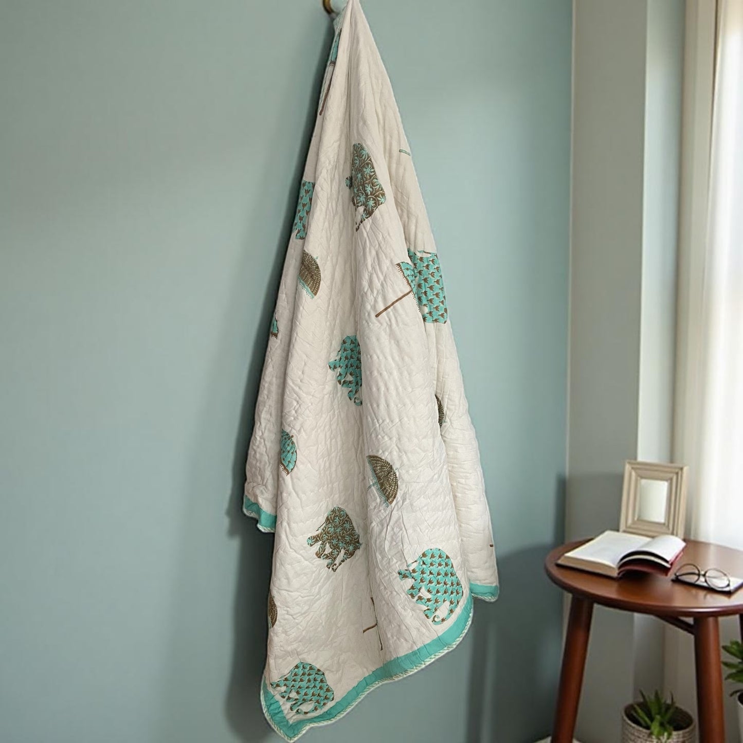 Elephant Block Print Quilt