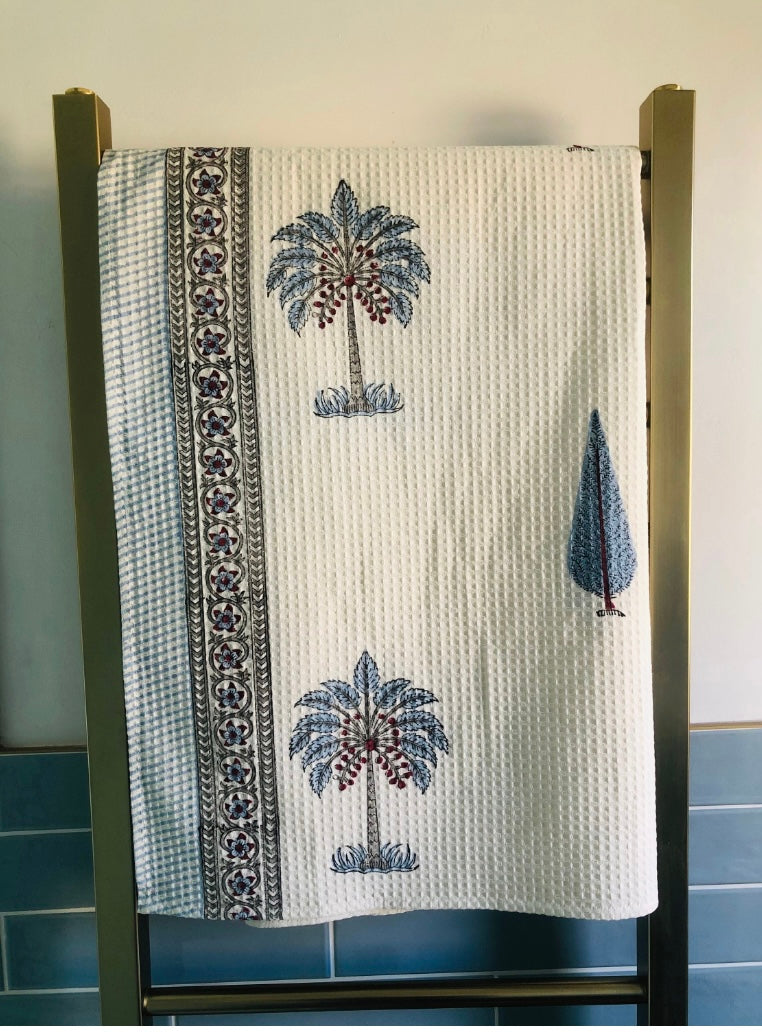 Indian Block Print Beach Towel - The Bamboo Bird