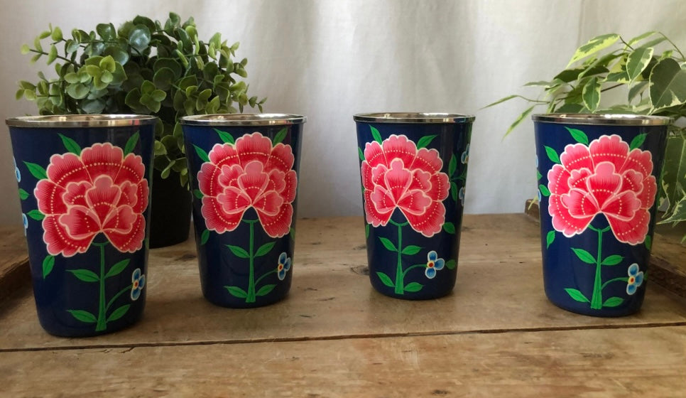 Set of 4 Tumblers from Kashmir