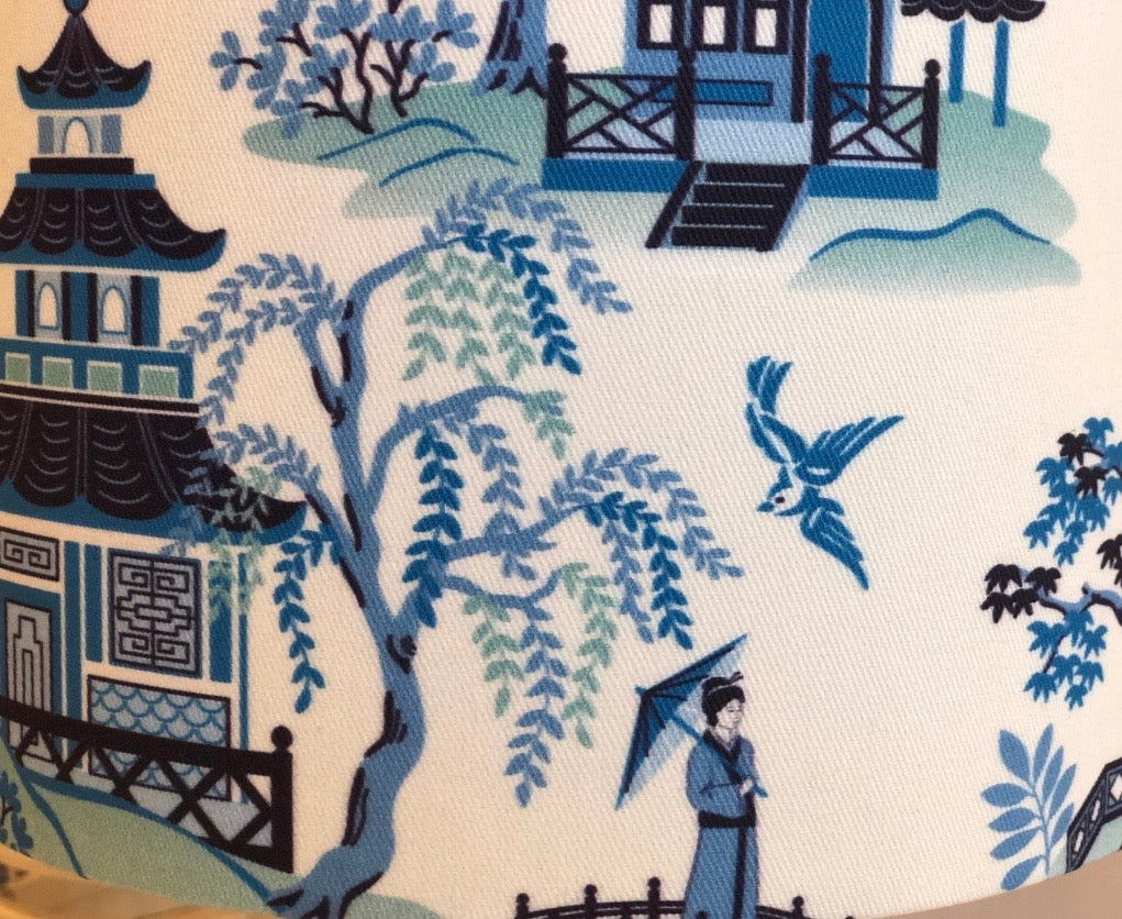 Blue and White Chinoiserie Lampshade