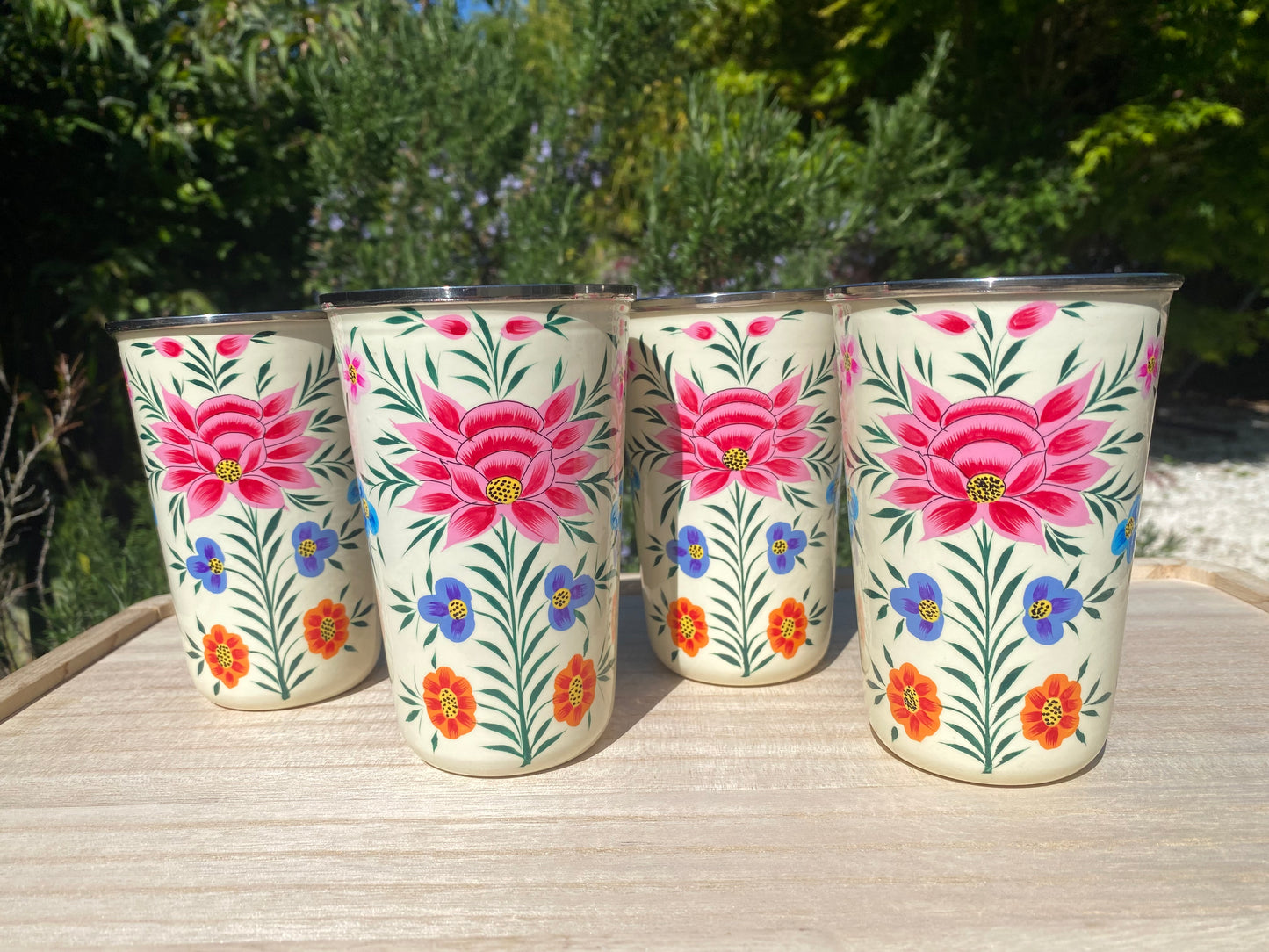 Set of 4 Tumblers from Kashmir