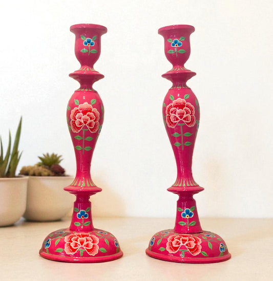Floral Candleholder from Kashmir