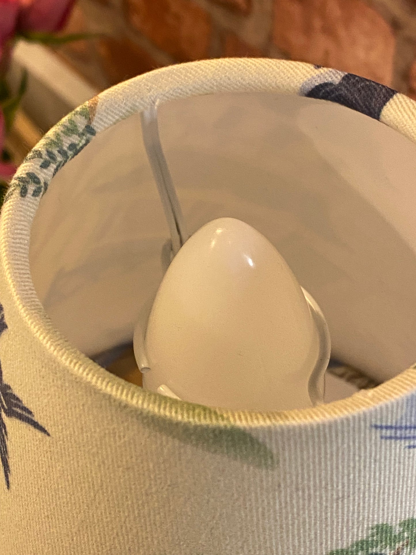 Clip-on Blue and Green Chinoiserie Crane Lampshade for Wall Lights, Chandeliers and Small Lamps