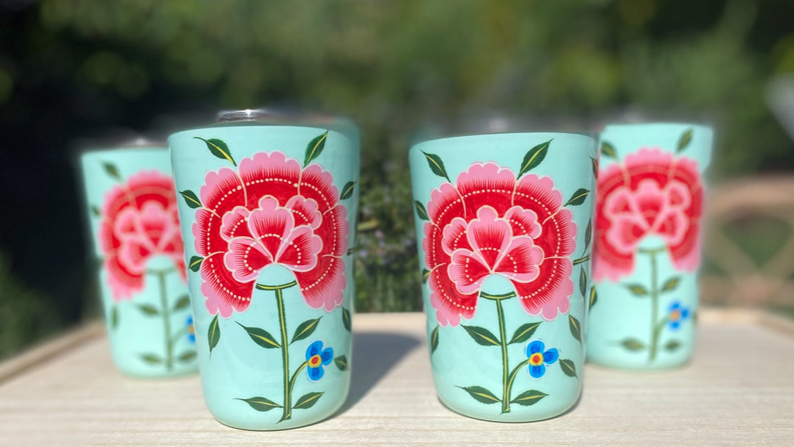Set of 4 Tumblers from Kashmir