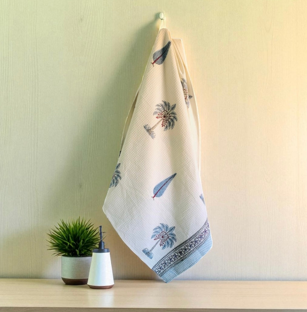 Indian Block Print Beach Towel - The Bamboo Bird