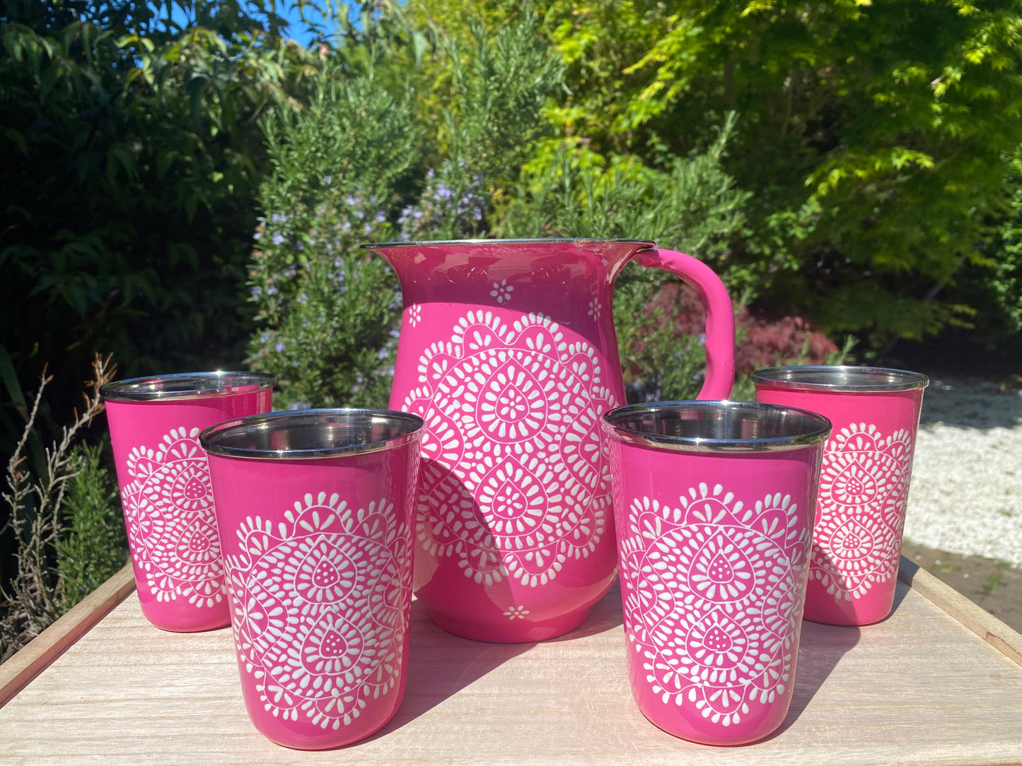 Jug and Tumbler Set from Kashmir - The Bamboo Bird