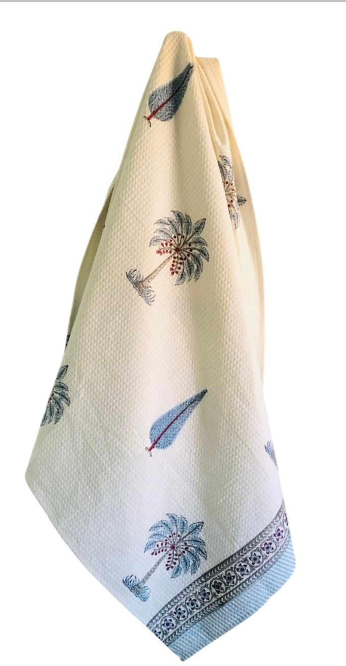 Indian Block Print Beach Towel - The Bamboo Bird