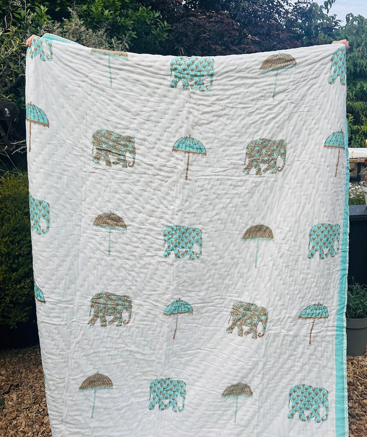 Elephant Block Print Quilt