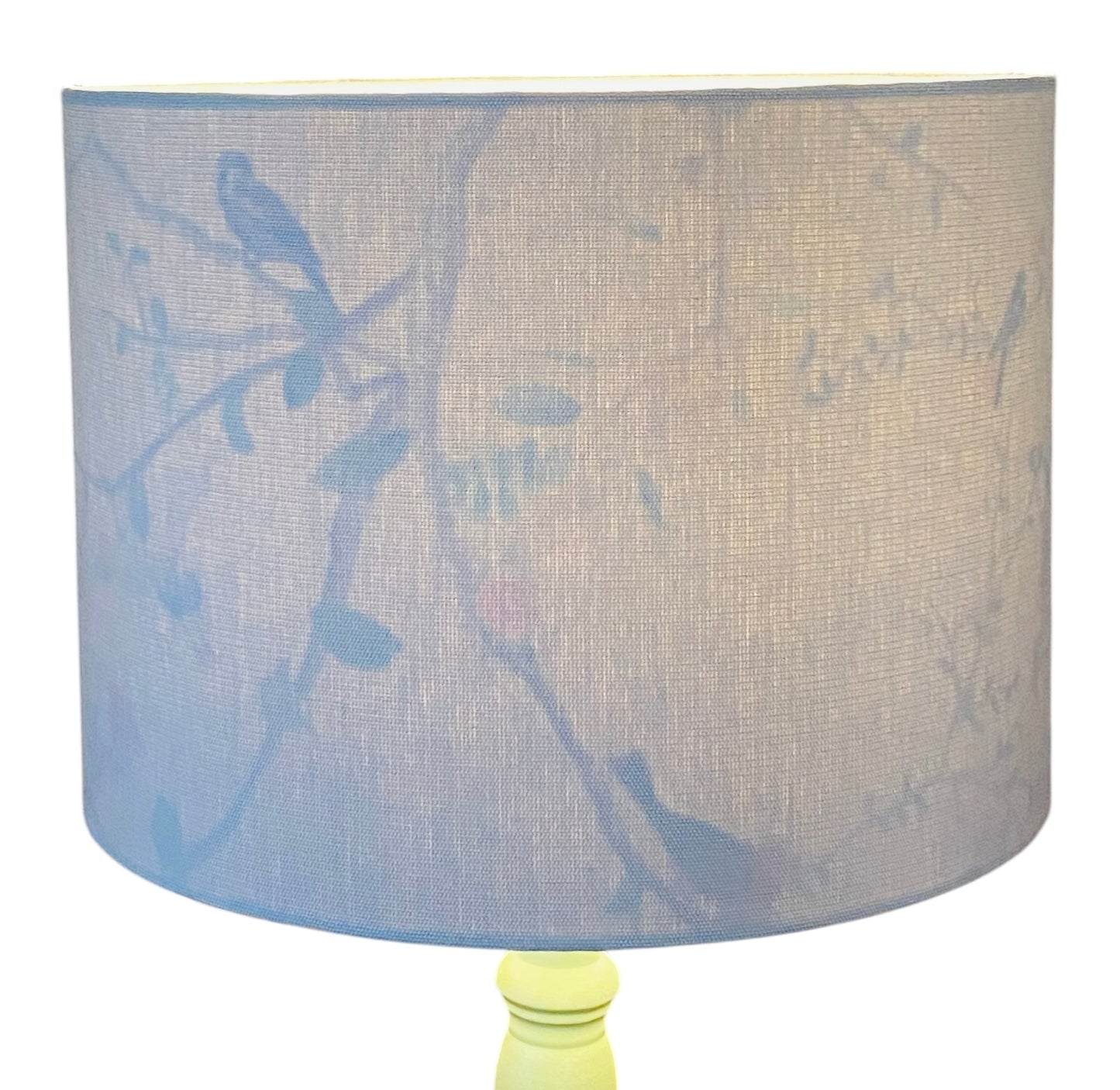 Pale Green Lampshade with Gold Chinoiserie Bird Lining