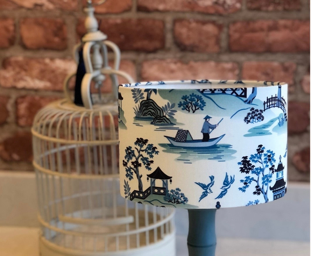 Blue and White Chinoiserie Lampshade