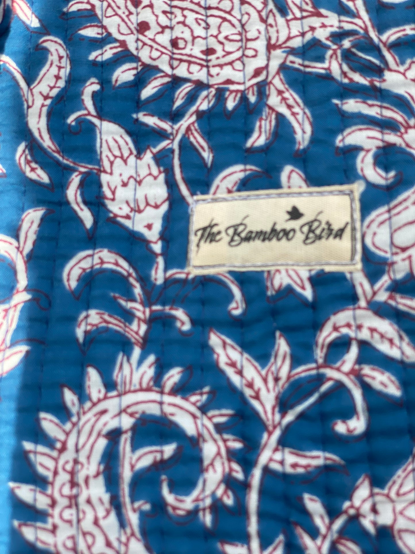 Blue Paisley Quilted Tote Bag