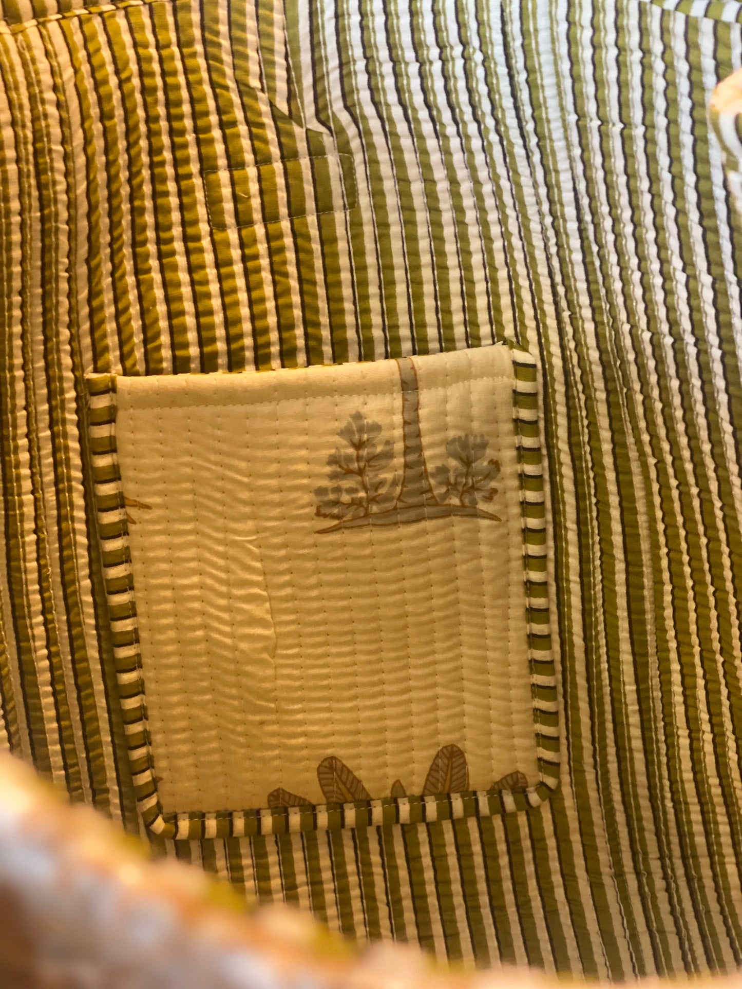 Palm Tree Quilted Tote Bag