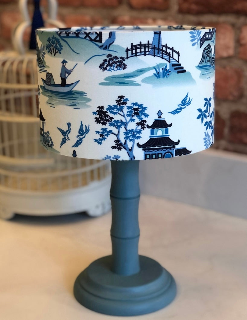 Blue and White Chinoiserie Lampshade