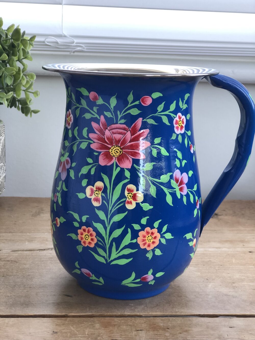 *bright-blue-kashmir-enamelware-jug