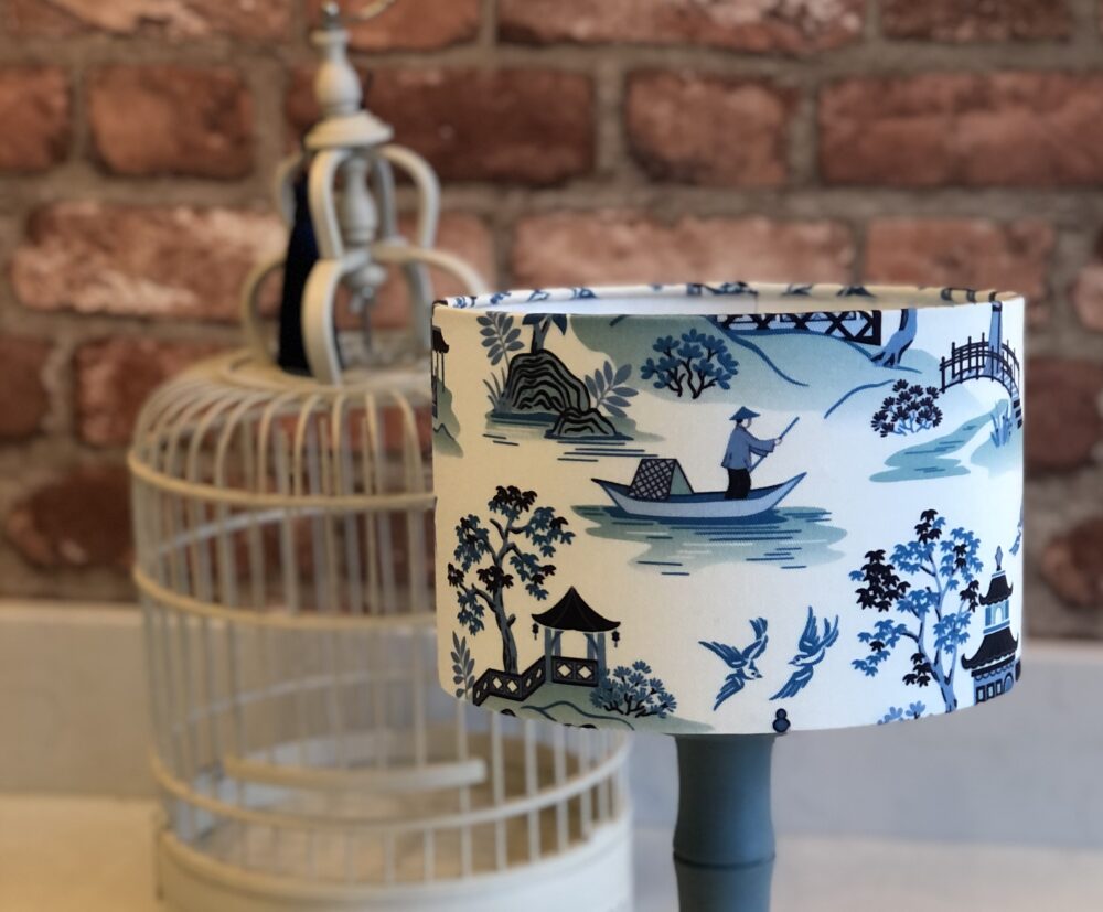 *blue and white chinoiserie lampshade