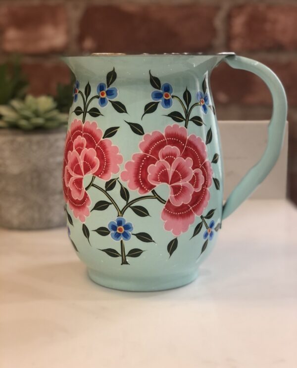 *pale green floral jug from Kashmir