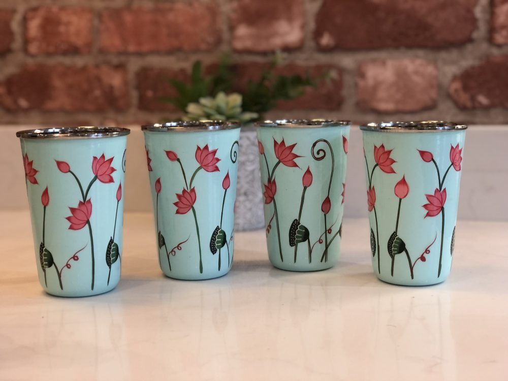 *pale green lily tumblers from kashmir